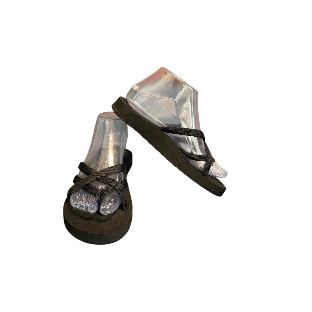Teva Olowahu Flip Flops Sandals  Black  Women’s Size 6 Beach‎ Summer